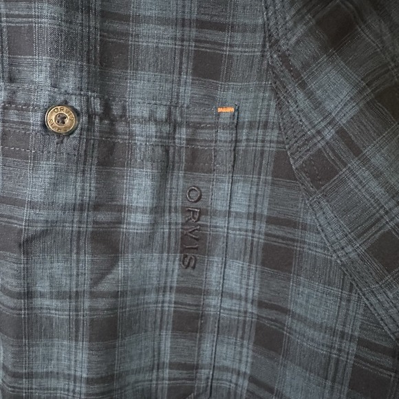 Orvis Active‎ Fit Shirt Men 2XL Long Sleeve Blue Plaid Button Down UPF 40  NWT - Picture 4 of 8